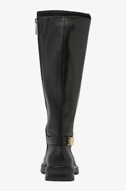 Tommy Hilfiger Stövlar TH Logo Leather Long Boot