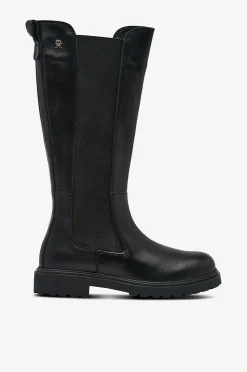 Tommy Hilfiger Stövlar TH Lthr Cleated Long Boot