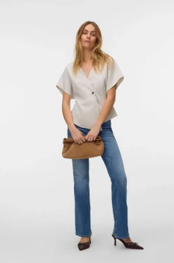 Vero Moda Topp vmSonja SS V-neck Top Wvn Exp