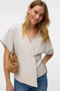 Vero Moda Topp vmSonja SS V-neck Top Wvn Exp