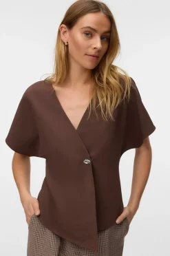 Vero Moda Topp vmSonja SS V-neck Top Wvn Exp