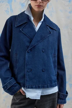Vila Jeansjacka viNata L/S Short Denim Trenchcoat