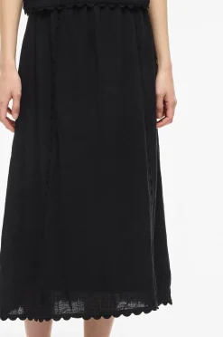 Vila Kjol viMindy HW Scallop Midi Skirt