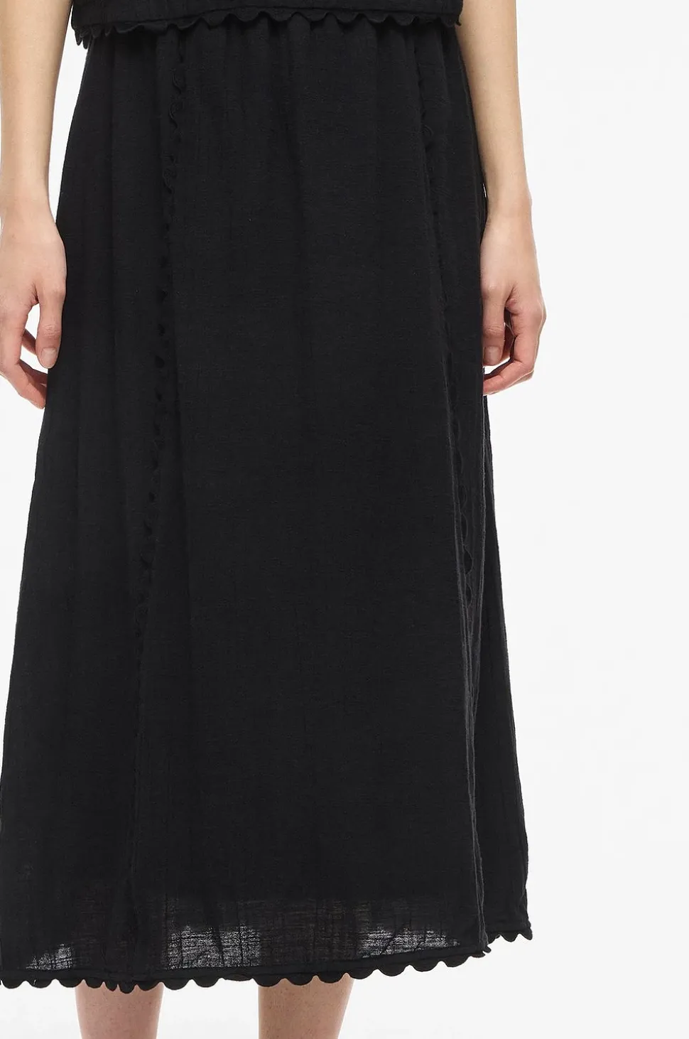 Vila Kjol viMindy HW Scallop Midi Skirt