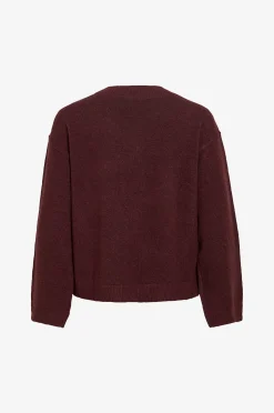 Vila Tröja Viliga L/S Rev V-Neck Knit Top - No