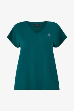Zizzi Träningstopp aBasic S/S V-neck Tee