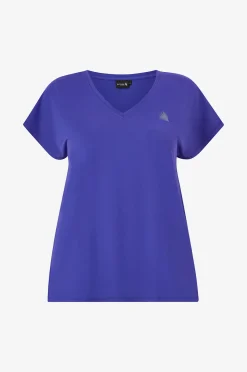 Zizzi Träningstopp aBasic S/S V-neck Tee