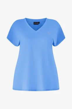 Zizzi Träningstopp aBasic S/S V-neck Tee
