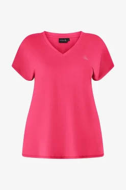 Zizzi Träningstopp aBasic S/S V-neck Tee